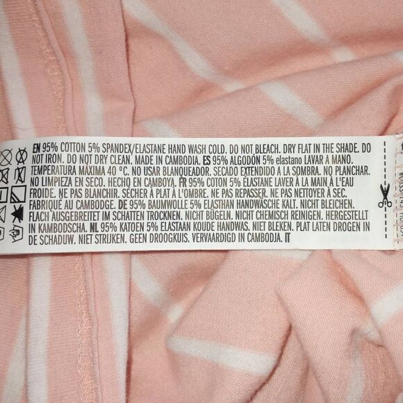 FOREVER 21 PINK & WHITE STRIPE CROP TOP SZ.L NWT - Picture 6 of 6